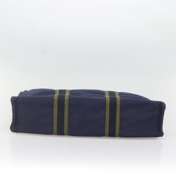 HERMES Fourre Tout MM Hand Bag Canvas Navy Auth - Picture 8 of 15